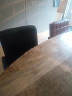 Eetkamerstoelen / leer /zwart/verstelbare rugleuning, Ophalen, Zwart, Leer, Zo goed als nieuw