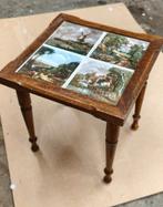 Klein Antiek Tafeltje met Tegeltjes, Ophalen of Verzenden