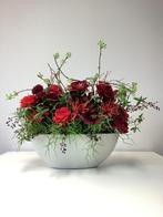 Warm rood stuk met rozen en bessen 50 hoog, Ophalen, Zo goed als nieuw
