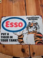 Metalen reclamebord Esso Put a tiger in your tank, Reclamebord, Ophalen of Verzenden