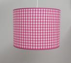 Hanglamp / lampenkap van Taftan in ruit donker roze, Ophalen of Verzenden, Zo goed als nieuw, Overige kleuren, Rond