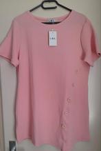 Nieuwe Tuniek roze met knopen maat is L, Maat 42/44 (L), Nieuw, Ophalen of Verzenden, Korte mouw