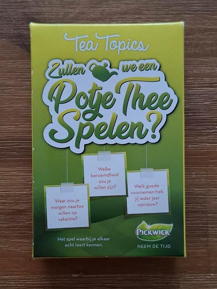 PickWick Tea Topics - Potje Thee spelen, Hobby en Vrije tijd, Gezelschapsspellen | Kaartspellen, Gebruikt, Een of twee spelers