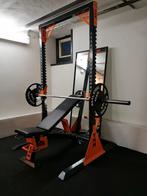 Squat rek met halterbank, Ophalen, Zo goed als nieuw, Rug, Fitnessbank