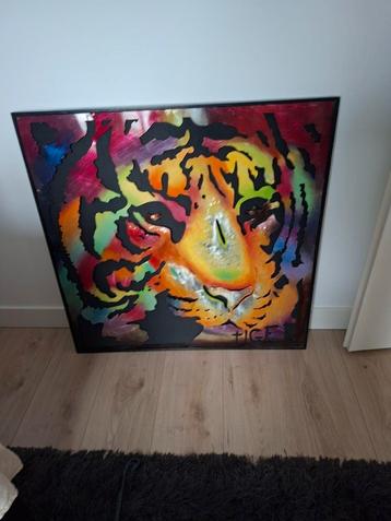 Coco maison 3 d schilderij metaal met zwarte lijst beschikbaar voor biedingen