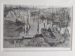 Barendrecht haven koedood 1963, Antiek en Kunst, Kunst | Etsen en Gravures, Ophalen of Verzenden