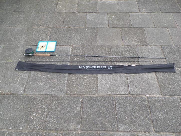 Vlieghengel, Pegley Davies, Flystick Plus, 10', 1980-(#8605), Watersport en Boten, Hengelsport | Vliegvissen, Gebruikt, Werphengel