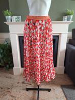 Caroline Biss oranje rode plissé rok 36 S Gratis Verzenden !, Verzenden, Zo goed als nieuw, Maat 36 (S), Caroline Biss