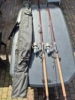 Karperhengels set Shimano molens + fudraal, Watersport en Boten, Hengelsport | Karpervissen, Ophalen, Gebruikt, Complete set