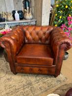 Chesterfield look fauteuil (buffel leder), Huis en Inrichting, Fauteuils, Stoer, Hoogeveen, Nieuw, 75 tot 100 cm