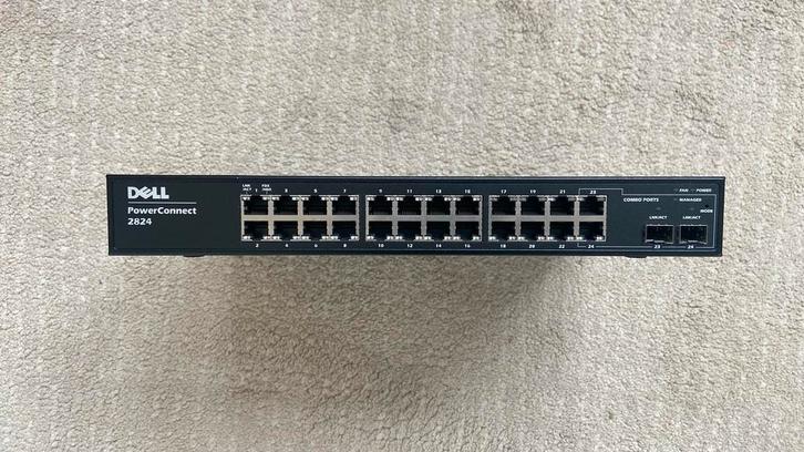 Dell Power Connect 2824 Gigabit Switch, Computers en Software, Netwerk switches, Zo goed als nieuw, Ophalen of Verzenden