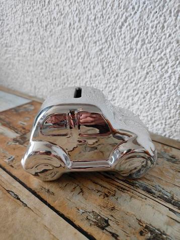 Zilver kleur keramiek VW spaarpot hxlxb 8x13x8 cm beschikbaar voor biedingen