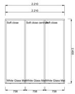 Kvik schuifdeuren | Mat wit glas | 60% korting l Nieuw, Ophalen, Kvik, 200 cm of meer, Woerden@woerden.kvik.nl