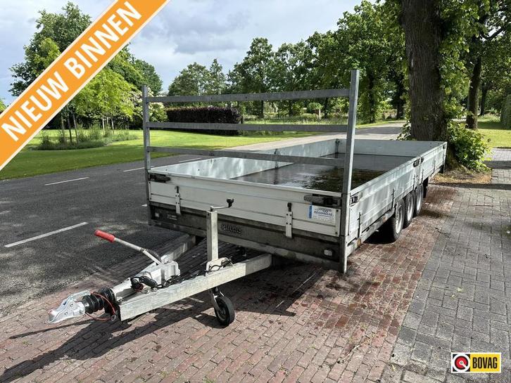 Hulco Medax-3 Drie asser plateauwagen 3.5ton 4.950,00 ex btw, Auto diversen, Aanhangers en Bagagewagens, Gebruikt