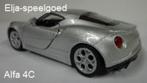 Modelauto 1:32 ALFA ROMEO 4C schaalauto ZILVER in Doos, Ophalen of Verzenden, Nieuw, Auto, Overige merken