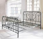 Vintage Bed, Ophalen, Nieuw, Tweepersoons, Grijs