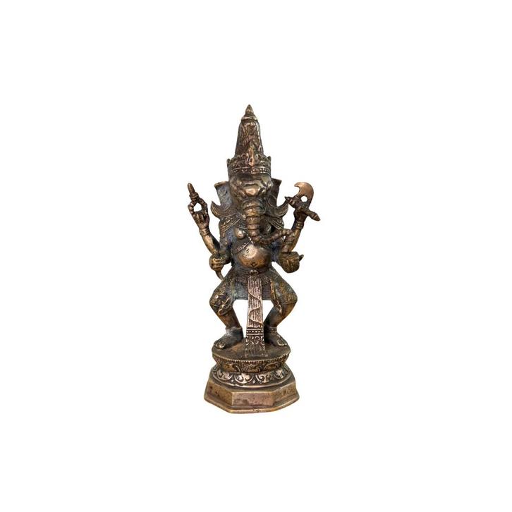 Thai Ganesha beeld – Messing – ca. 20 cm hoog, Huis en Inrichting, Woonaccessoires | Boeddhabeelden, Gebruikt, Ophalen of Verzenden