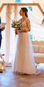 White One Labelle Boho Trouwjurk Maat 38, Ophalen, Zo goed als nieuw, Wit, Trouwjurk