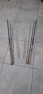 2x tricast triune heavy feeder hengels met 6 topjes, Watersport en Boten, Hengelsport | Witvissen, Ophalen of Verzenden, Gebruikt