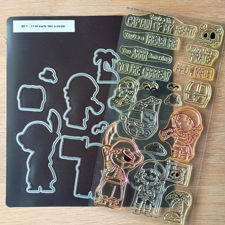 MFT Stansen - Party Like a Pirate, Hobby en Vrije tijd, Scrapbooking, Zo goed als nieuw, Frame of Mal, Overige merken, Ophalen of Verzenden