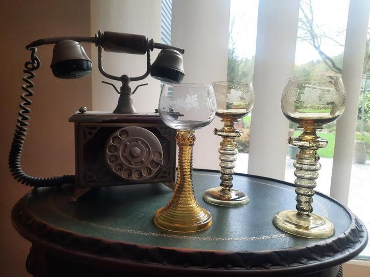 Antieke wijnglazen, Antiek en Kunst, Antiek | Glas en Kristal, Ophalen of Verzenden