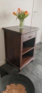 open kast met lade, donker teak hout, Ophalen, Zo goed als nieuw