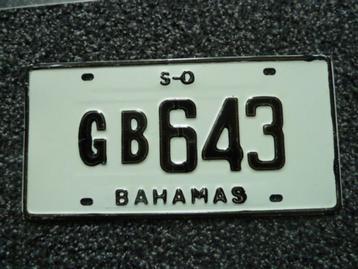 Kentekenplaat licenseplate Bahamas beschikbaar voor biedingen