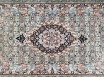 Handmade oriental wool Tabriz carpet grey pink 167x244cm, Persian Perzisch vintage oosters hype, 150 tot 200 cm, 200 cm of meer