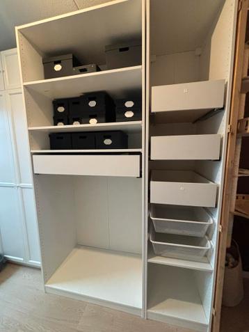 Nieuw! Ikea 3x witte Pax kledingkast incl lades en planken - afbeelding 4