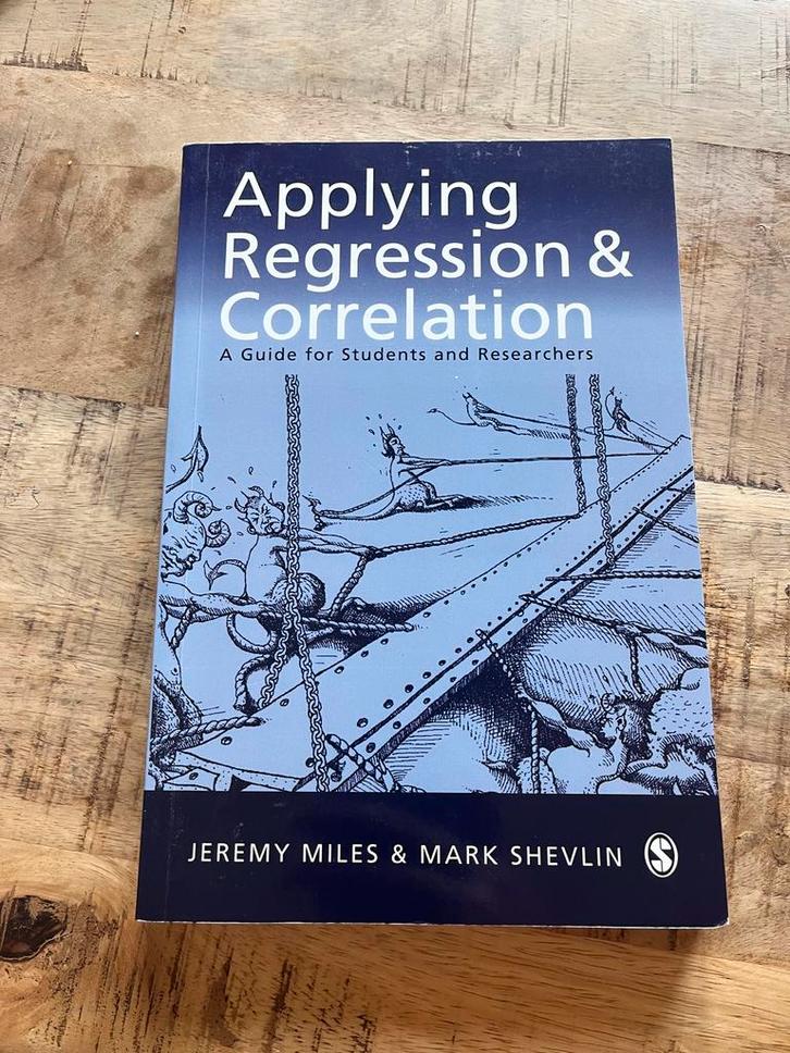 Regression & Correlation boek - Miles & Shevlin, Boeken, Studieboeken en Cursussen, Zo goed als nieuw, HBO, Beta, Ophalen of Verzenden