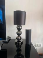 2x Moderne tafellamp met bolvormige voet, Huis en Inrichting, Lampen | Vloerlampen, Ophalen of Verzenden, Zo goed als nieuw, Metaal