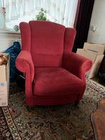 Rode Stoffen Fauteuil - Klassiek, Ophalen, Gebruikt, Stof, 75 tot 100 cm