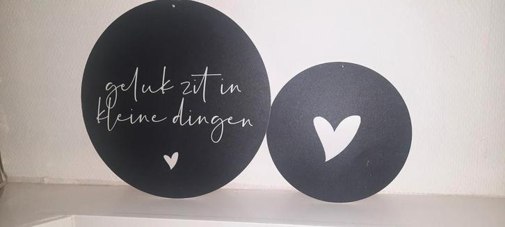 Decoratieve Wandcirkels - Geluk zit in kleine dingen, Huis en Inrichting, Woonaccessoires | Wanddecoraties, Zo goed als nieuw