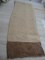 gevoerde bhutanese zijden shawl sjaal bruin beige, Ophalen of Verzenden, Gedragen, Maat 46/48 (XL) of groter, Sjaal