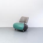 2x Leolux Pallone Fauteuil Groen/Antraciet/Beige - Chroom, 75 tot 100 cm, Ophalen of Verzenden, Zo goed als nieuw, Metaal