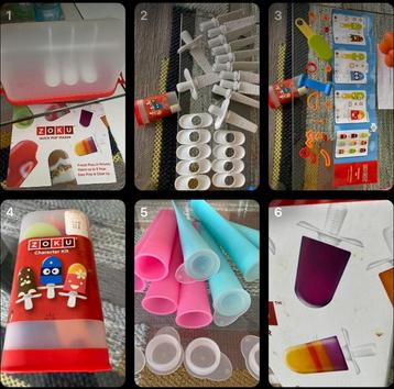 Allerlei accessoires voor ijsjes maken (oa ZOKU en calippo) beschikbaar voor biedingen