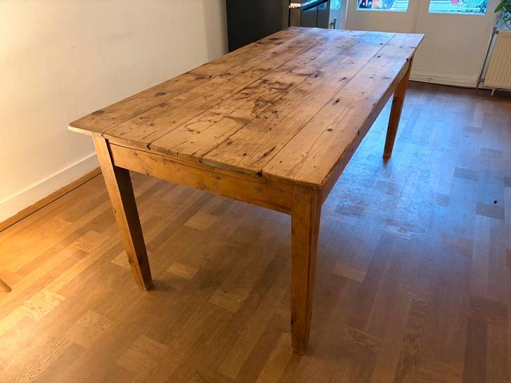 Prachtige Massief Houten Tafel – 200x90 cm, Huis en Inrichting, Tafels | Eettafels, Gebruikt, 50 tot 100 cm, 200 cm of meer, Vijf personen of meer