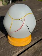 Vintage jaren 50 plafond armatuur opaal glas, Ophalen of Verzenden, Zo goed als nieuw, Glas