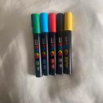 5 posca stiften, Hobby en Vrije tijd, Ophalen of Verzenden, Zo goed als nieuw, Potlood of Stift