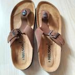 sandalen splinternieuw in doos leer met suede maat 40/41, Ophalen, Bruin, Sandalen of Muiltjes, Zo goed als nieuw