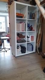 Ikea Kallax kast 2x4 vakken - Wit op wielen, Ophalen, Met plank(en), Kunststof, Gebruikt