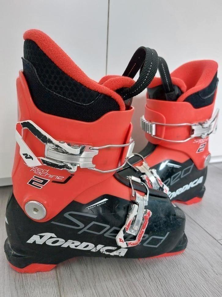 Nordica speedmachine J2 kinderskischoenen maat 21.5 / eu 34, Sport en Fitness, Skiën en Langlaufen, Gebruikt, Schoenen, Skiën
