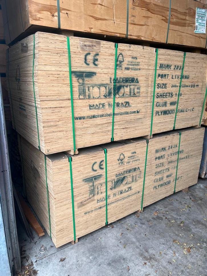 OPRUIMING 9mm UNDERLAYMENT Elliottis pine, Doe-het-zelf en Verbouw, Platen en Panelen, Nieuw, Multiplex, Ophalen of Verzenden