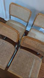vier vintage Cesca Marcel Breuer stoelen, Riet of Rotan, Vier, Gebruikt, Vintage, Bauhaus