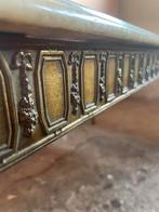 Unieke vintage salontafel brons zandsteen marmer, Huis en Inrichting, Tafels | Salontafels, Ophalen, Gebruikt, 100 tot 150 cm