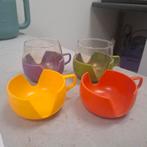 Retro kopjes, Huis en Inrichting, Keuken | Tupperware, Ophalen of Verzenden, Gebruikt, Paars, Overige typen