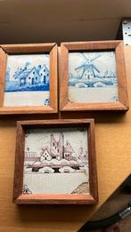 3 antieke oudhollandse tegeltjes, Antiek en Kunst, Antiek | Wandborden en Tegels, Ophalen of Verzenden