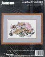 Cado janlynn borduurpakket kitty and hat with flowers, Hobby en Vrije tijd, Borduren en Borduurmachines, Ophalen of Verzenden