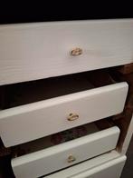 Apart brocante kast met vier laden en houtbewerking, Antiek en Kunst, Ophalen