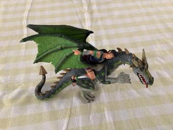 Vintage Bully land dragon actie figuur met berijder  beschikbaar voor biedingen